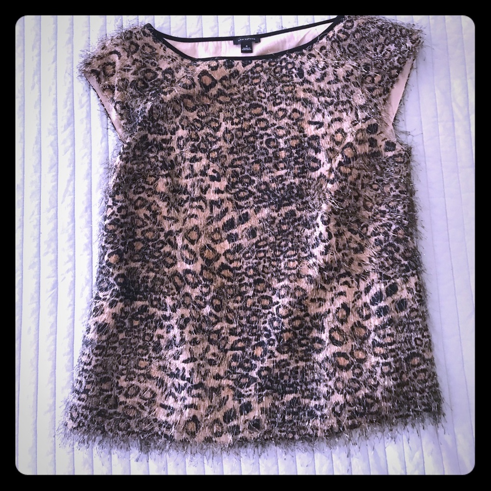 Adorable leopard print top!  Worn once.